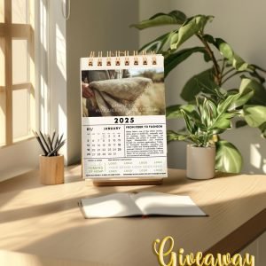 Copy of Black White Minimalist Landscape 2025 Calendar A4 Document (1)